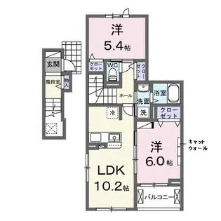 ラヴィアンローズ【2階】の間取り