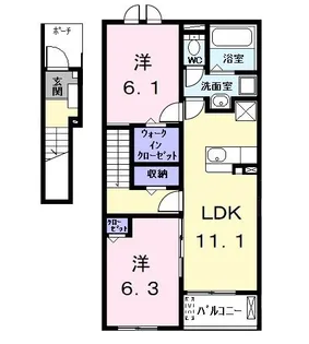 ルミエール中野新町【2階】の間取り