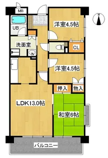 サンバレー第3ビル【1階】の間取り