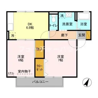リード住吉【1階】の間取り