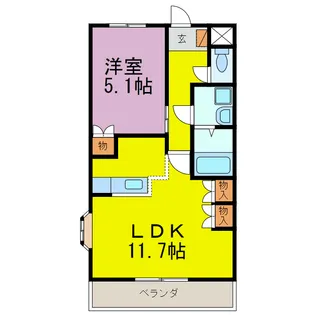 グリーンヒルズ【1階】の間取り