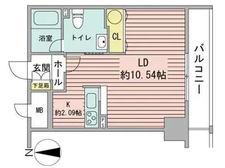 レジディア大通西【9階】の間取り