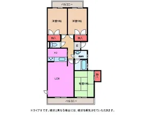 牛久ロイヤルレジデンスA棟【3階】の間取り