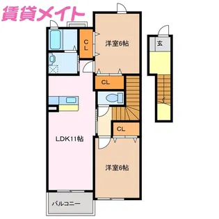 サンシャイン ヴィラ【2階】の間取り