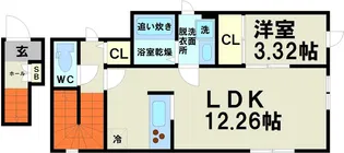 ヴェルデュ パレス【当店専任】【2階】の間取り