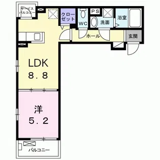 ジェルメ 壱番館【2階】の間取り