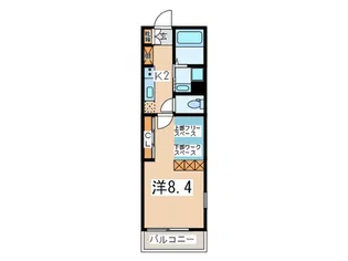 ユニベール鶴見【1階】の間取り