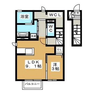 サウザン夢 B棟【2階】の間取り