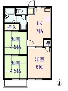 親和ハイツ【2階】の間取り
