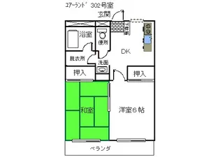 ユアーランド【3階】の間取り