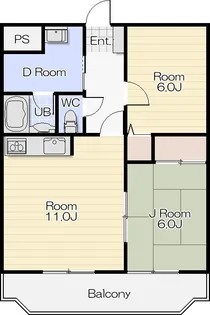 キャトルセゾンII【2階】の間取り