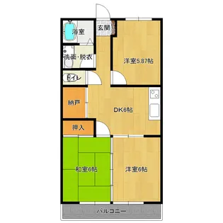 コーポたましろ D【2階】の間取り