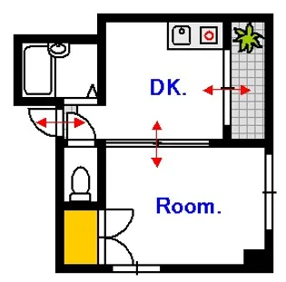 広島県広島市中区富士見町【マンション】の間取り