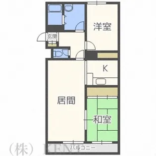 ヴェルデュール山の手【1階】の間取り
