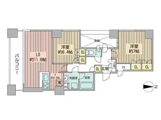 グランカーサ裏参道【4階】の間取り