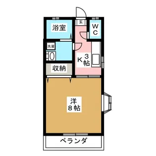 フォンティーヌII【1階】の間取り