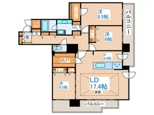 プレミスト円山表参道【12階】の間取り