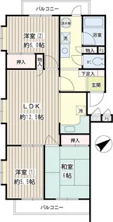 グリーンハイツけやき【2階】の間取り