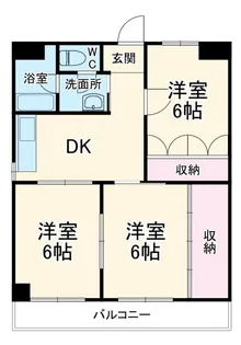 とどろきハイツ【4階】の間取り