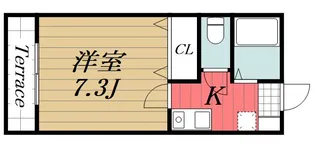 千葉県千葉市稲毛区稲毛3【アパート】の間取り