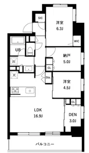 アーバンパーク立石【7階】の間取り