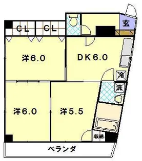 アンダーロック宝町【5階】の間取り