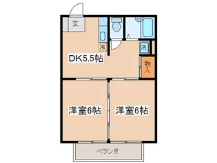 リバティ明王【1階】の間取り