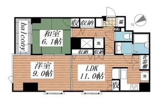 メゾン・ド・ユニヴェール【2階】の間取り