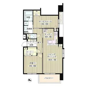 KDXレジデンス日本橋水天宮【3階】の間取り