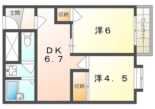 ウエストプラザ【1階】の間取り
