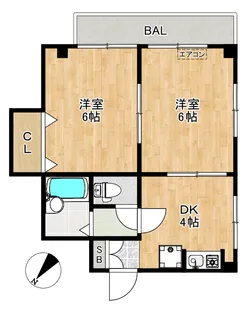 ハイツ中村【2階】の間取り