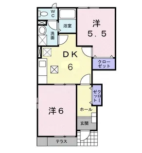 ビガ-ハイツ【1階】の間取り