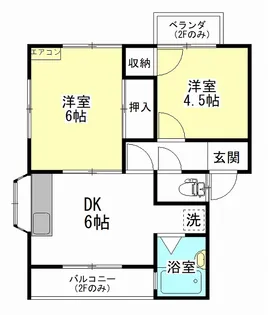 ソシアルコート弐番館【1階】の間取り