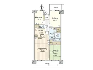 白壁パークホームズ【3階】の間取り