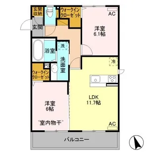 アントス A【2階】の間取り