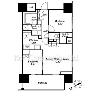 ザ・パークハウス愛宕虎ノ門【14階】の間取り