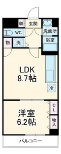 ランデージ津田沼【3階】の間取り