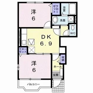 フォレスト小田中A【1階】の間取り