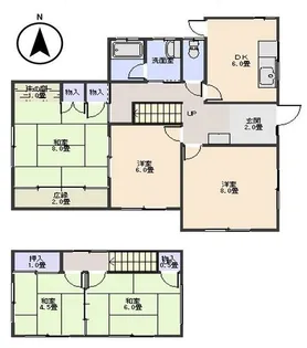 岡山県岡山市中区円山【一戸建】の間取り