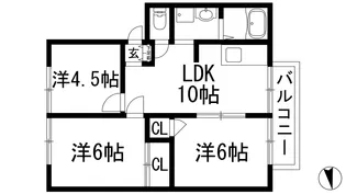 CREA小林【2階】の間取り