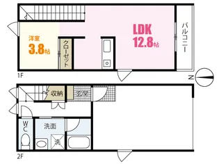 ラヴィーヌ三入A棟【1階】の間取り