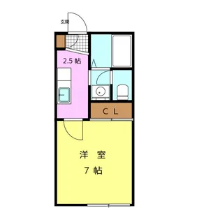 フラット富士見台【1階】の間取り