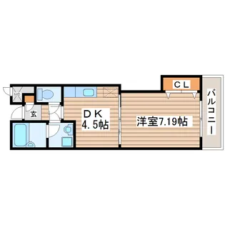 アンソレイエ・ロジュマン【1階】の間取り