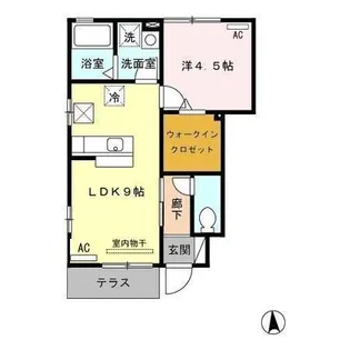 グランシャリオI番館【1階】の間取り