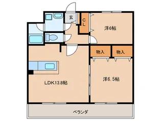 カテドラール柱曙【2階】の間取り