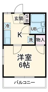 グリンデル菊名【2階】の間取り