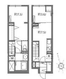 2DKの間取り画像