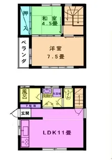 東京都小金井市貫井北町3【一戸建】の間取り