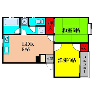 大阪府大阪市東淀川区大道南2【マンション】の間取り