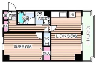 大阪府大阪市港区弁天5【マンション】の間取り